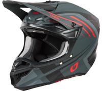 Oneal 5SRS Polyacrylite Spike Casco da motocross, grigio-rosso, taglia L per maschi