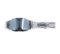 O'NEAL 6032-201 Occhiali B-30 Hexx V.22, Nero/Bianco/Silver Mirror, Taglia unica