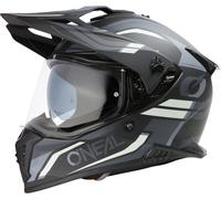 Oneal A-SRS Spike Casco da motocross, nero-grigio-bianco, taglia XL per maschi