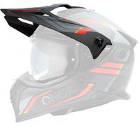 Oneal A-SRS Spike Visiera del casco, nero-grigio-rosso per maschi