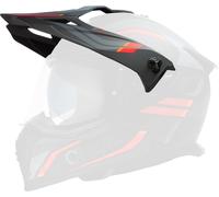 Oneal A-SRS Spike Visiera del casco, nero-grigio-rosso per maschi