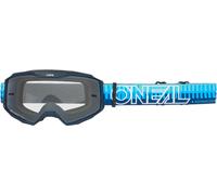 Oneal B-10 STRIPED Clear Occhiali da motocross, blu per maschi