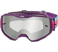 ONeal B-10 Striped S26, occhiali a specchio per bambini Taglia unica male Fucsia/Turchia/Violetto Argento A Specchio