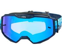 ONeal B-10 Striped S26, occhiali a specchio Taglia unica male Azzurro/Blu Scuro Blu A Specchio