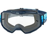 Oneal B-10 STRIPED Clear Occhiali da motocross, blu per maschi