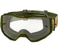 Oneal B-10 STRIPED Clear Occhiali da motocross, verde-arancione per maschi