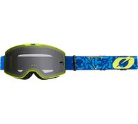 Oneal B-20 Strain V.22 Occhiali da motocross, blu-giallo per maschi