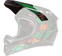 Oneal Backflip Viper Casco Peak, nero/verde, Taglia unica