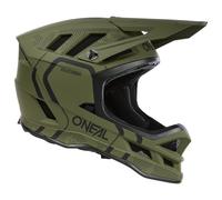 Oneal Blade Polyacrylite Strike Casco da discesa, nero-verde, taglia M per maschi