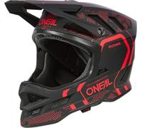 Oneal Blade Polyacrylite Strike Casco da discesa, nero opaco/rosso, Taglia L (59/60)