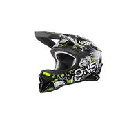 O'NEAL | Casco da motocross | Motocross | Standard di sicurezza ECE 22.05, guscio in ABS, Prese d'aria per una ventilazione ottimali | 3SRS Helmet Attack 2.0 | Adulto | Nero Giallo | Taglia XL