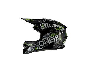 O'NEAL | Casco da motocross | Motocross | Standard di sicurezza ECE 22.05, guscio in ABS, Prese d'aria per una ventilazione ottimali | 3SRS Helmet Attack 2.0 | Adulto | Nero Giallo | Taglia XL