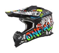 O'NEAL | Casco da motocross | MX Enduro | Calotta in ABS, Standard di sicurezza ECE 22.06, Prese d'aria per un raffreddamento ottimale | Casco 2SRS RANCID V.24 | Adulto | Nero Bianco