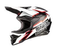 O'NEAL | Casco da motocross | MX Moto | Calotta in ABS, Standard di sicurezza ECE 22.05, Prese d'aria per una ventilazione ottimali | 3SRS Helmet Voltage | Adulto | Nero Bianco | Taglia S