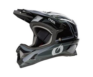 O'NEAL | Casco da Mountain Bike | Bambini | MTB MX | Prese d'aria per un'ottima ventilazione e raffreddamento, standard di sicurezza EN1078 | Casco Sonus Youth SPLIT V.23 | Nero Grigio | Taglia M