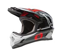 O'NEAL | Casco da Mountain Bike Fullface | MTB DH FR Freeride | Guscio in ABS, Chiusura Magnetica, Supera lo Standard di Sicurezza EN1078 | Casco SONUS SPLIT V.23 | Adulto | Grigio Rosso | Taglia XL
