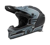 O'NEAL | Casco da Mountain Bike | MTB Downhill | Aperture di ventilazione per il flusso d'aria e il raffreddamento, guscio esterno in ABS | Fury Helmet STAGE V.23 | Adulto | Nero Grigio | Taglia M