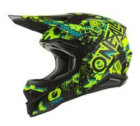 O'NEAL | Casco Motocross | Enduro | Standard di sicurezza ECE 22.06, aperture di ventilazione per un raffreddamento ottimale | Casco 3SRS ASSAULT V.23 | Adulto | Nero Giallo Neon | Taglia L (59/60 cm)