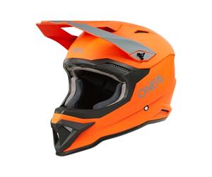 O'NEAL | Casco Motocross | Moto MX Enduro | Calotta in ABS, Standard di sicurezza ECE 22.05 | Casco 1SRS SOLID V.24 | Adulto | Arancione | Taglia S