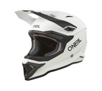 O'NEAL | Casco Motocross | Moto MX Enduro | Guscio in ABS, Standard di sicurezza ECE 22.05 | Casco 1SRS SOLID V.24 | Adulto | Bianco | Taglia L