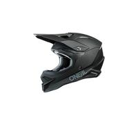 O'NEAL | Casco Motocross | MX Enduro | Calotta ABS, standard di sicurezza ECE 22.06, prese d'aria per un raffreddamento ottimale | Casco 3SRS Solido V.23 | Adulto | Nero | Taglia XS (53/54 cm)