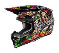 ONeal 3SRS Crank, casco da motocross S male Opaco Nero/Rosso/Verde/Giallo