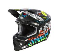 O'NEAL | Casco Motocross MX | Guscio ABS, Standard di sicurezza ECE 22.06, Prese d'aria per un raffreddamento ottimale | Casco 3SRS RANCID V.24 Youth | Nero Bianco | Junior | Taglia L