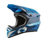 O'NEAL | Casque VTT | VTT de descente | Norme de sécurité EN1078, ouvertures de ventilation pour le refroidissement | Backflip Helmet Eclipse V.24 | Adulte | Bleu Gris | Taille XS