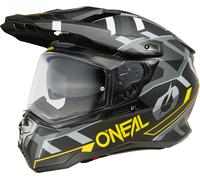 Oneal D-SRS Square V.25 Casco da motocross, nero-grigio-giallo, taglia L per maschi