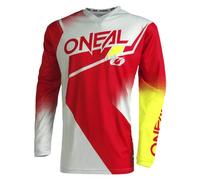 O'NEAL E003-302 Maglia Element Racewear V.22, Rosso/Grigio/Giallo Fluo, S