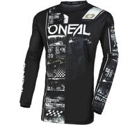 Oneal Element Attack Maglia Motocross, nero-bianco, taglia 2XL per maschi