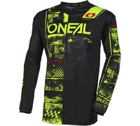 Oneal Element Attack Maglia Motocross, nero-giallo, taglia M
