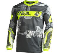 Oneal Element Camo V.22 Maglia motocross, nero/grigio/giallo, Taglia S