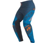 Oneal Element Factor V.27 Pantaloni da motocross, blu/arancione, Taglia 34
