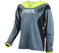 Oneal Element FR Hybrid V.22 Maglia da bicicletta giovanile, grigio-giallo, taglia L