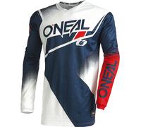 Oneal Element Racewear V.22 Maglia motocross, bianco-rosso-blu, taglia M