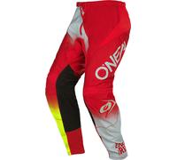 Oneal Element Racewear V.22 Pantaloni motocross, rosso-giallo, taglia 28 per maschi