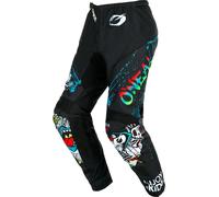 O'NEAL | Pantaloni Enduro MX Motocross | Massima libertà di Movimento, Design Leggero, Traspirante e Resistente | Element Rancid V.24 Pants | Adulto | Nero Bianco | Taglia 28