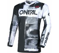 Oneal ELEMENT ROLLER Maglia da motocross, Bianco/nero, Taglia L