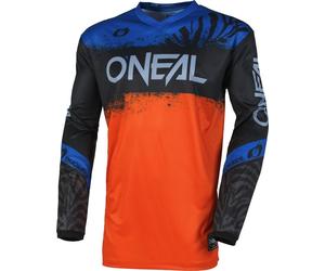 Oneal Element Shocker Maglia motocross bambini, blu/arancione, Taglia L