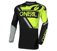 ONeal Element Shocker S23, maglia XL male Nero/Giallo Fluo/Grigio