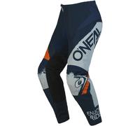 Oneal Element Shocker Pantaloni Motocross, blu/arancione, Taglia 28
