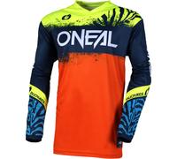 Oneal Element Shocker Maglia motocross bambini, blu-arancione, taglia M