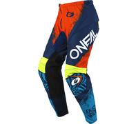 ONeal Element Shocker S25, pantaloni tessili per bambini 24 (8/10) male Blu Scuro/Arancione/Giallo Fluo/Blu