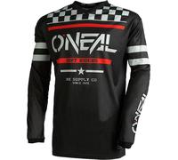 ONeal Element Squadron V.22, jersey S male Nero/Grigio/Rosso