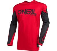 O'NEAL | Maglia Motocross | Enduro MX | Tessuto Traspirante, Protezione Gomiti Imbottita, vestibilità per la Massima libertà di Movimento | Element Jersey Threat | Adulto | Rosso Nero | Taglia L