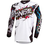 Oneal Element Villain Maglia Motocross Giovanile, bianco, taglia XL