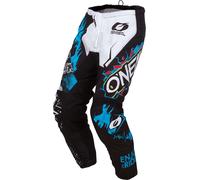 ONeal Element S19 Villain, Pantaloni tessuto 38 male Bianco/Nero/Azzurro