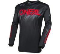 Oneal Element Voltage Maglia Motocross, nero-rosso, taglia S