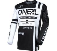 Oneal Element Warhawk Maglia Motocross, Bianco/nero, Taglia S
